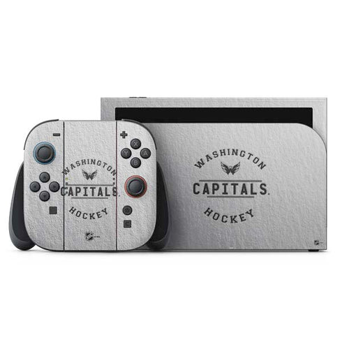 NHL Washington Capitals Black Text Nintendo Switch 2 (2025) with Joy-Con Skin